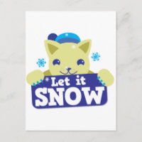 LET IT SNOW cute little kitty