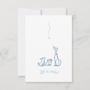 Let it Snow Dogs - Snowdrift Card