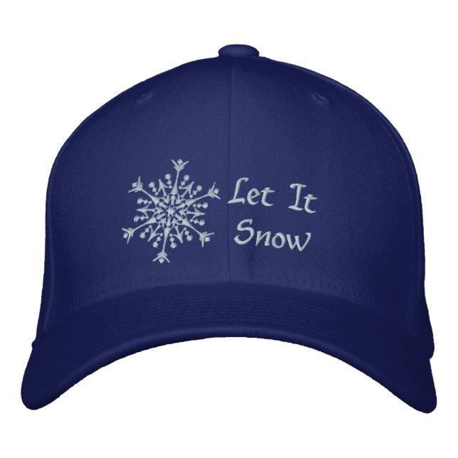 Let It Snow Embroidered Hat (Front)