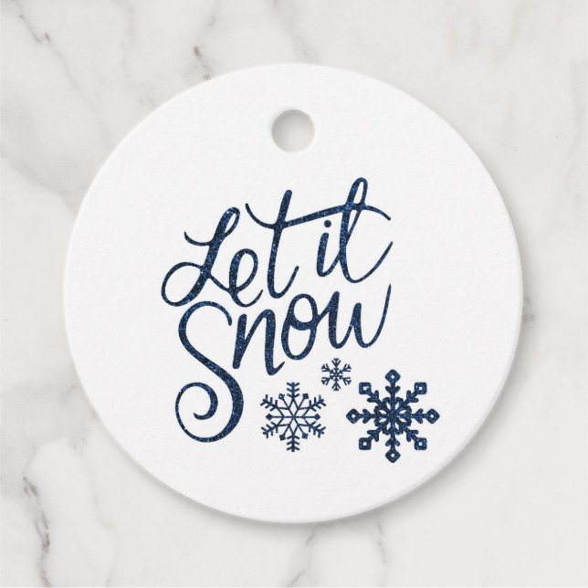 Let It Snow Favour Tags (Front)