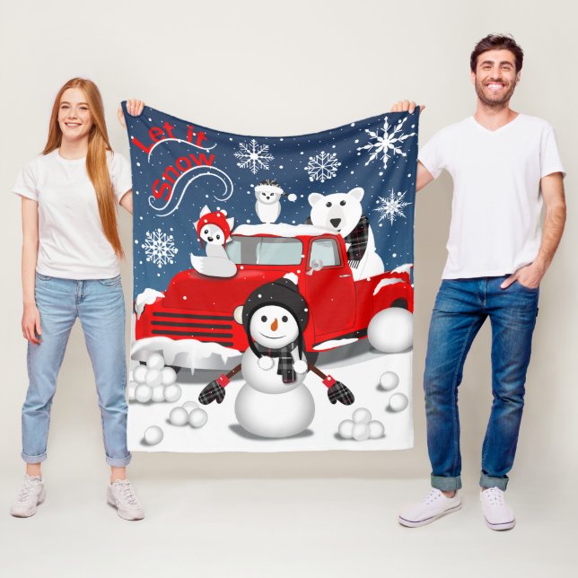 Let It Snow Fleece Blanket (In Situ)