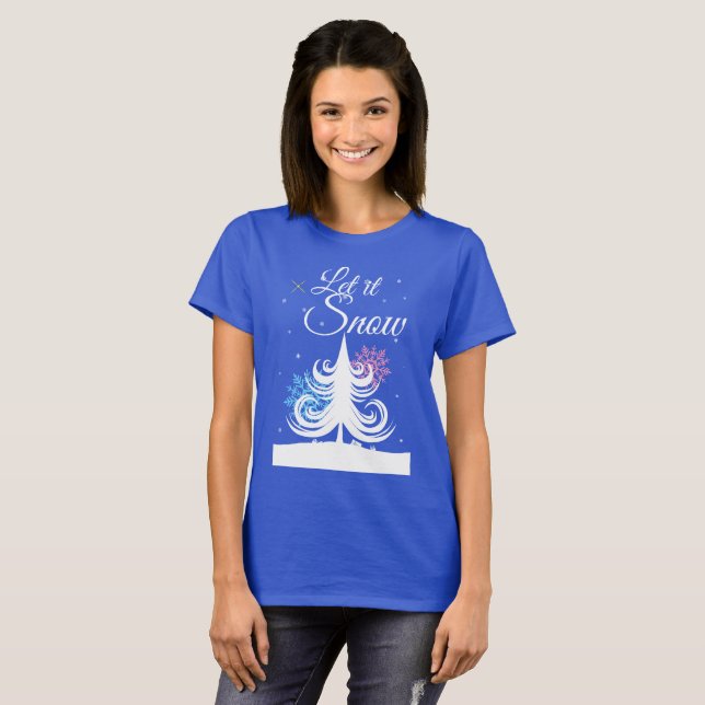 Let It Snow funny Christmas T-Shirt (Front Full)
