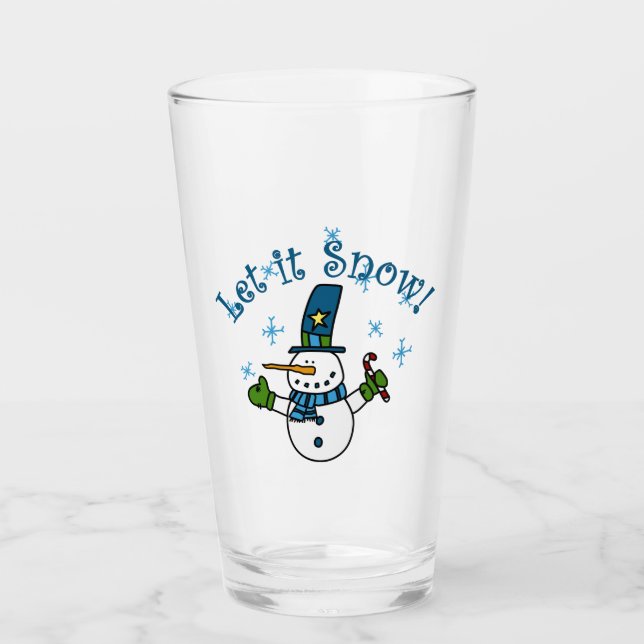 Let It Snow Glass (Front)