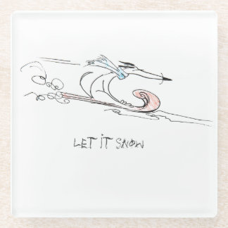 Let It Snow Glass Coaster