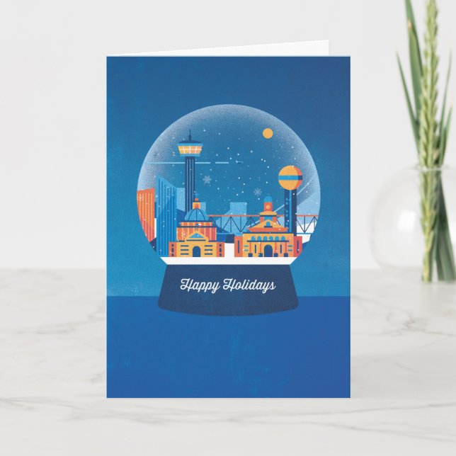 Let It Snow (Globe) Greeting Card (Front)