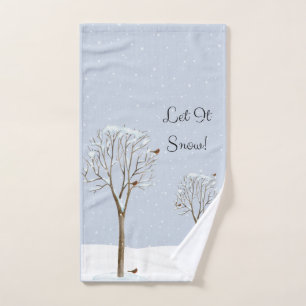 Let it snow hand towel