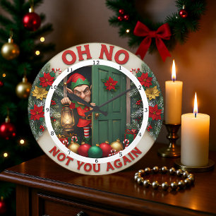 Let It Snow Happy Holidays Large Clock