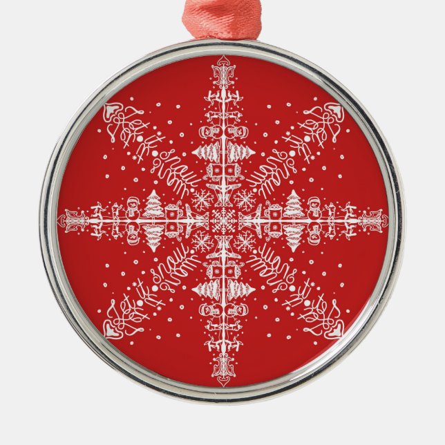 Let It Snow Hidden Words Ornament (Front)