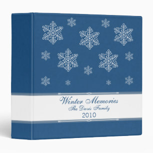 Let it Snow Holiday Binder (1.5 inch), Royal Blue