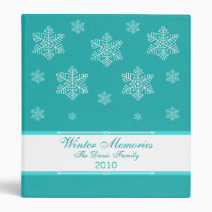 Let it Snow Holiday Binder (1 inch), Turquoise