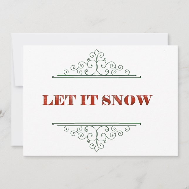 Let it snow holiday card (Front)
