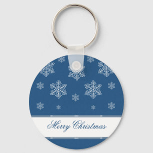 Let it Snow Holiday Keychain, Royal Blue Keychain