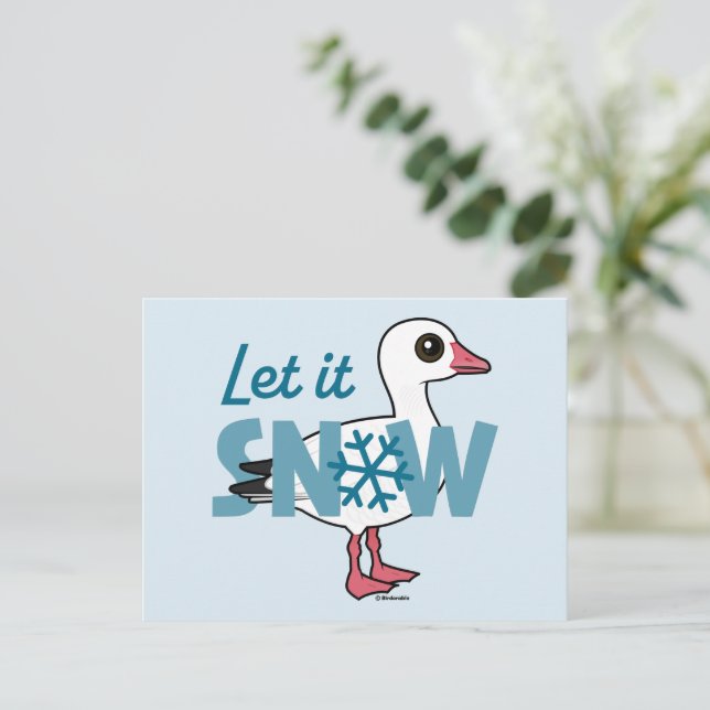Let it Snow! Holiday Postcard (Standing Front)