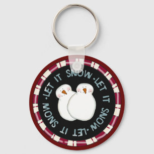 Let it Snow Holiday Tshirts and Gifts Keychain