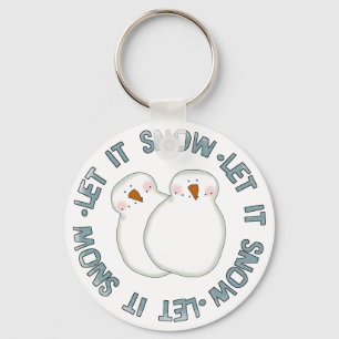 Let it Snow Holiday Tshirts and Gifts Keychain