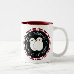 Let it Snow Holiday Tshirts and Gifts Two-Tone Coffee Mug