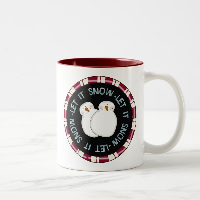 Let it Snow Holiday Tshirts and Gifts Two-Tone Coffee Mug (Right)