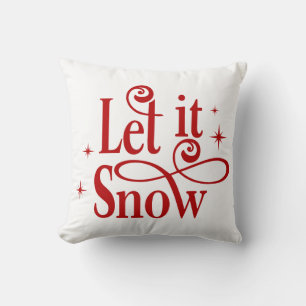 Let It Snow Home Decor Throw Pillow