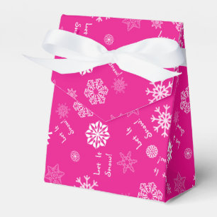 Let It Snow Hot Pink Favor Box