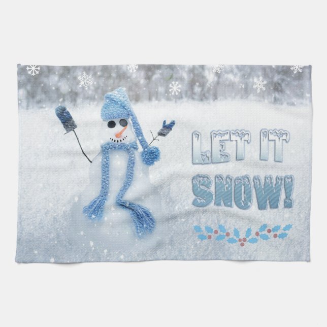 Let It Snow Kitchen Towel (Horizontal)