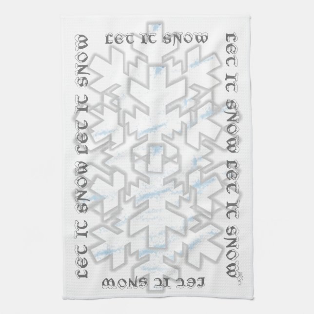 LET IT SNOW KITCHEN TOWEL (Vertical)