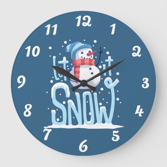 Let it Snow Large Clock (Front)