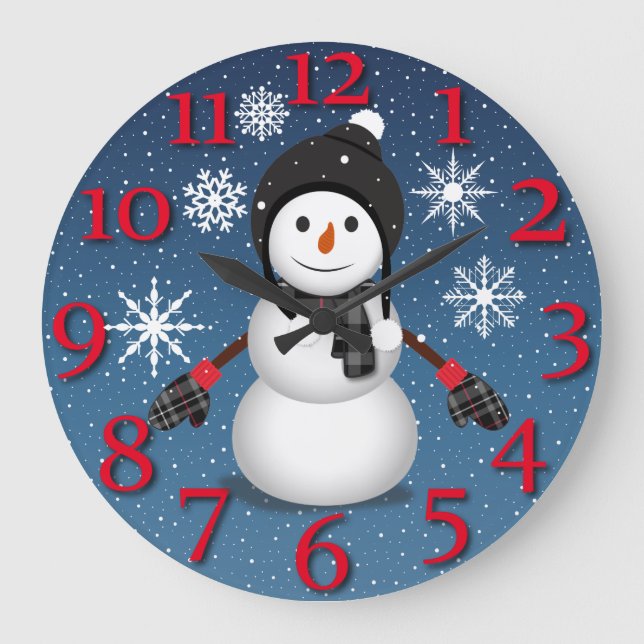 Let It Snow Large Clock (Front)
