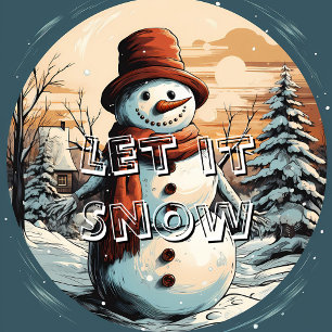 Let it Snow Let it Snow Let it Snow Ornament Card