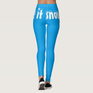 Let it Snow Light Blue Leggings