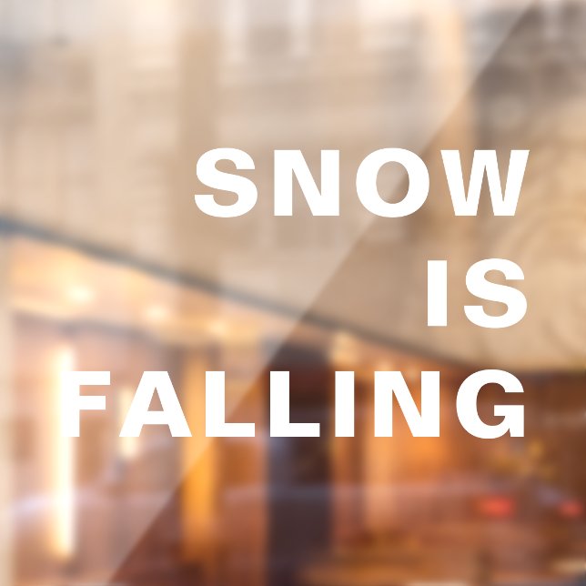 Let It Snow Minimal Modern White Christmas Design Window Cling (Sheet 2)