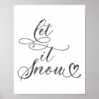 Let it snow minimalist Christmas quote