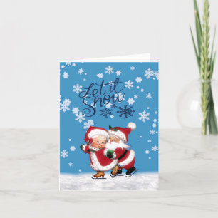Let It Snow Mr. & Mrs. Claus Folded Christmas Card