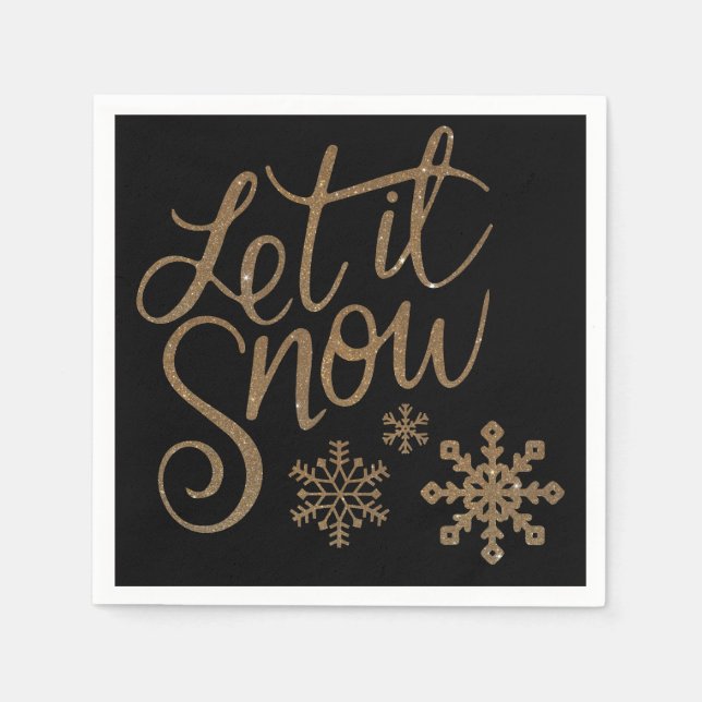 "Let It Snow" Napkin (Front)