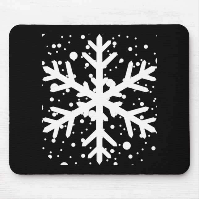 Let It Snow One Big Snowflake T Shirt  Mouse Pad (Front)