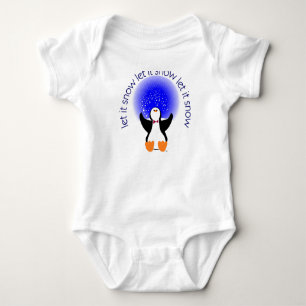Let it Snow Penguin Baby Shirt
