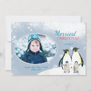 Let It Snow! Penguin Family Holiday Photo