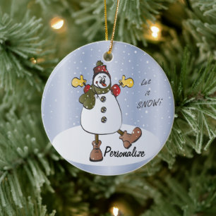 Let It Snow Personalize Ornament