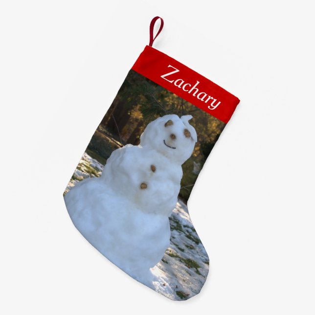 Let it Snow Personalized Snowman Stockings (Front (Hanging))
