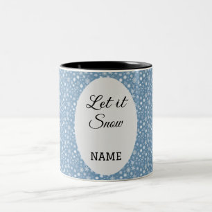 Let It Snow: Personalized Winter Two-Tone Coffee Mug