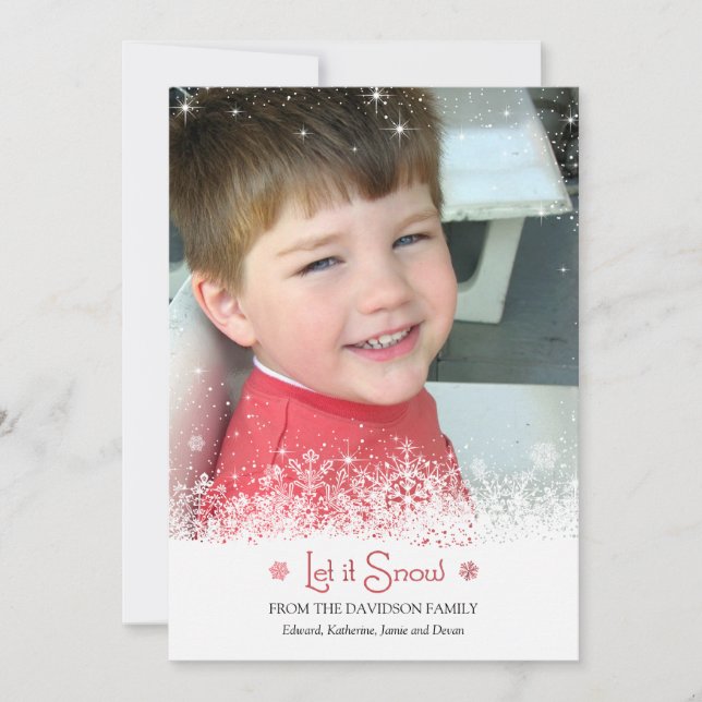 Let it Snow Photo Card (Front)