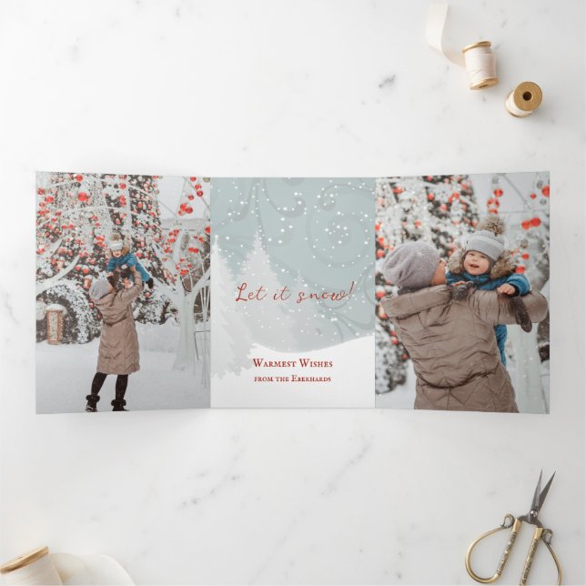 Let It Snow Photo Holiday Card (Inside)