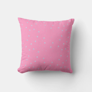 Let it Snow Pink Winter Snowflakes   Throw Pillow