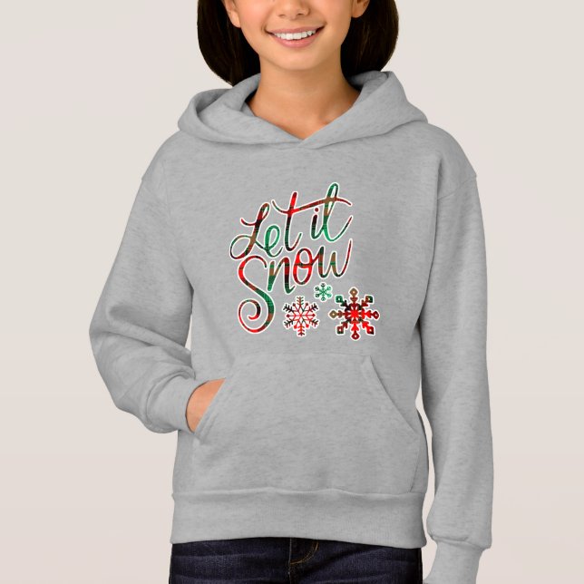 Let It Snow Plaid Girl's (Front)