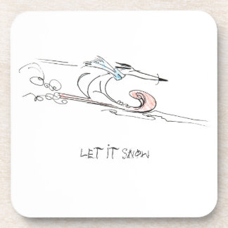 Let It Snow Plastic Coaster