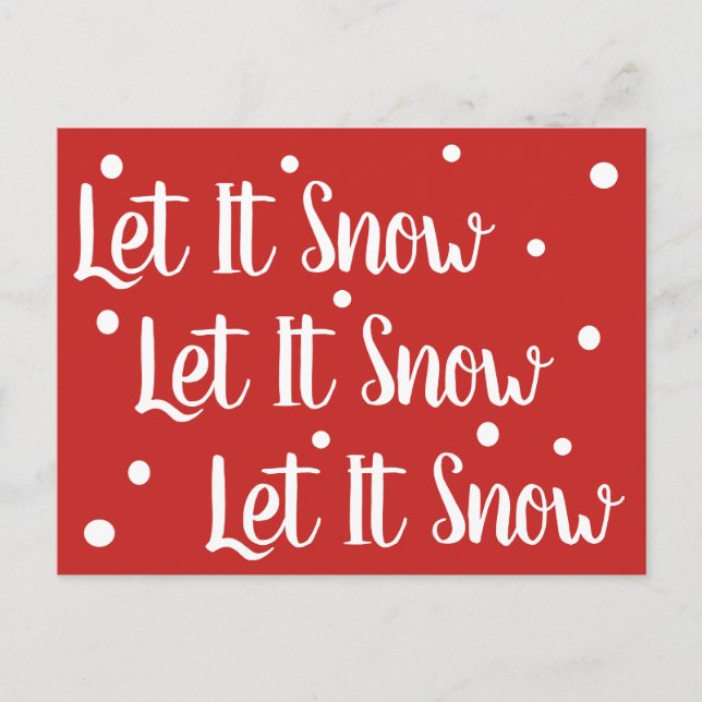 Let It Snow Postcard (Front)