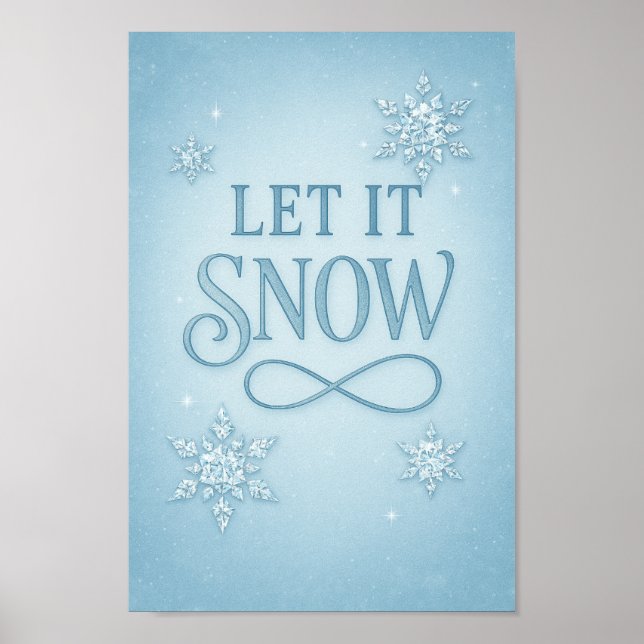 Let It Snow Poster | Winter Wonderland Luxury Art (Front)