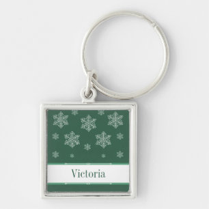 Let it Snow Premium Keychain, Green Keychain