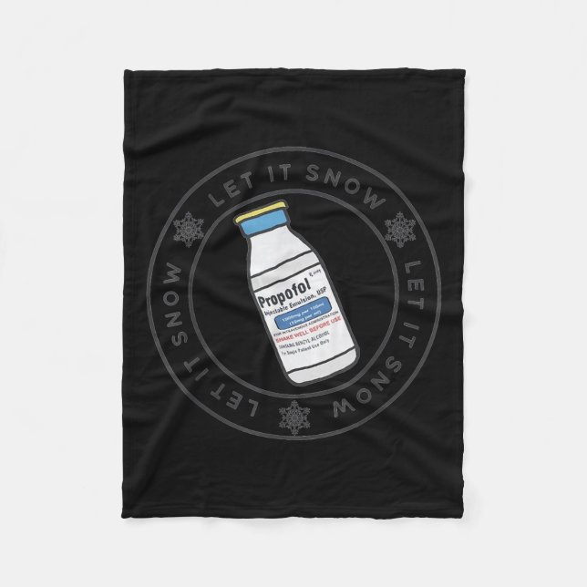 Let It Snow Profol Crna Nurse Anesthetist Er Ed Nu Fleece Blanket (Front)