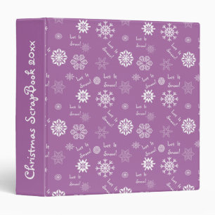 Let It Snow Purple Binder