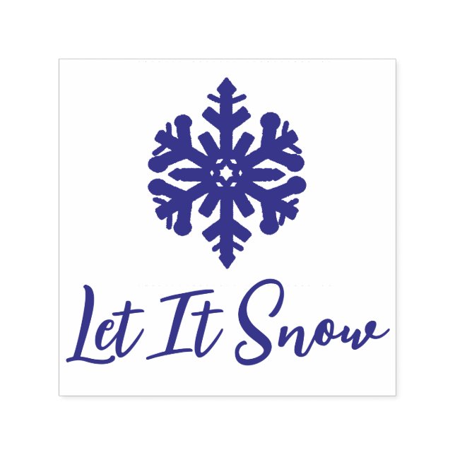 Let It Snow Purple Snowflake Self-inking Stamp (Design)